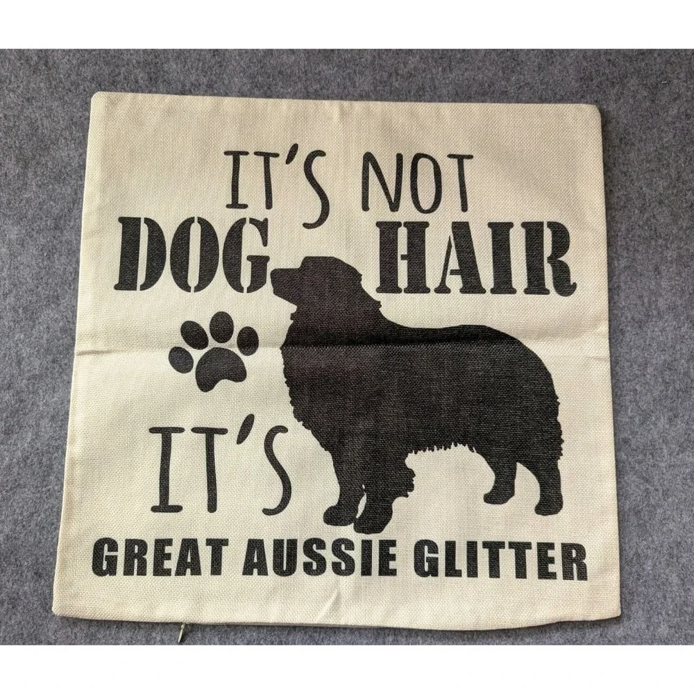 Set Of 2 Dog Pillow Cases Sham Puppy 17x17